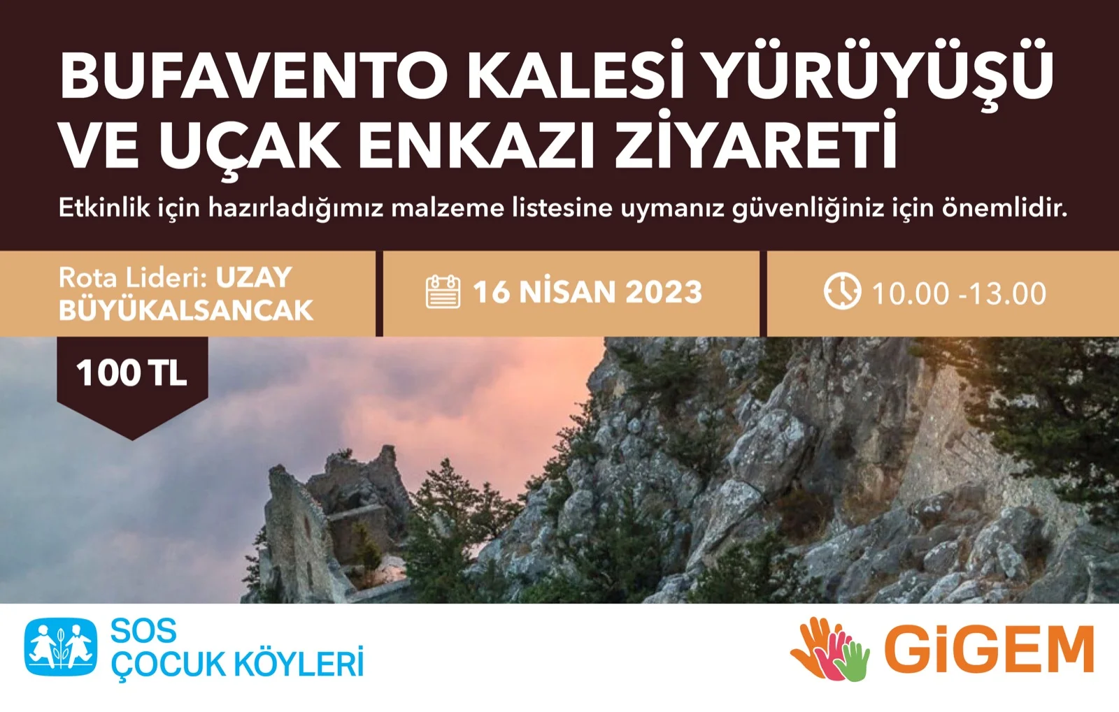 Bufavento Kalesi Yürüyüşü ve Uçak Enkazı Ziyareti